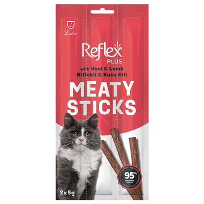 Reflex Biftekli ve Kuzulu Tahılsız Kedi Ödül Çubuğu 3x5gr
