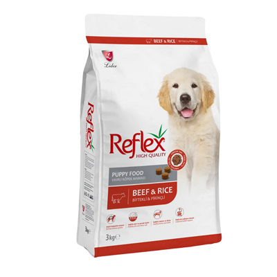 Reflex Biftekli ve Pirinçli Yavru Köpek Maması 3kg