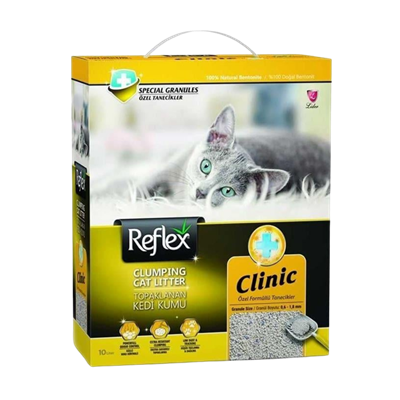Reflex Clinic Özel Tanecik Formüllü Süper Hızlı Topaklanan Kedi Kumu 10lt