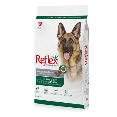 Reflex Kuzu Etli ve Sebzeli Yetişkin Köpek Maması 3kg