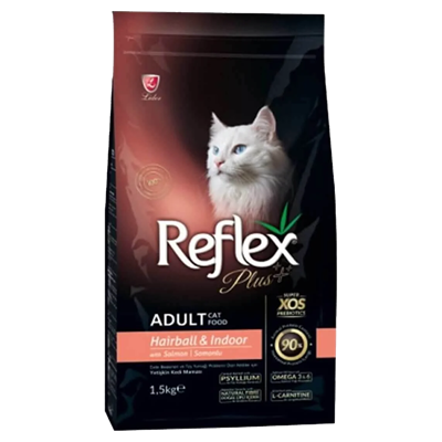 Reflex Plus Hairball&Indoor Somonlu Yetişkin Kedi Maması 15kg