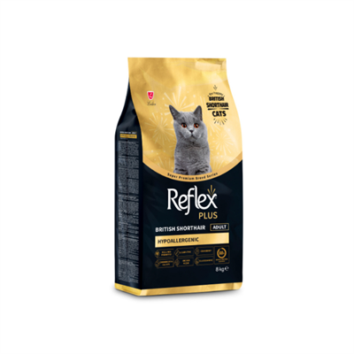 Reflex Plus Hipoalerjenik British Shorthair Yetişkin Kedi Maması 8kg