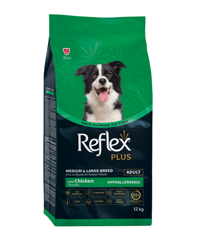 Reflex Plus Hipoalerjenik Tavuklu Orta ve Büyük Irk Yetişkin Köpek Maması 12 kg