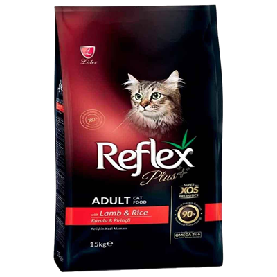 Reflex Plus Kuzu Etli ve Pirinçli Yetişkin Kedi Maması 15kg