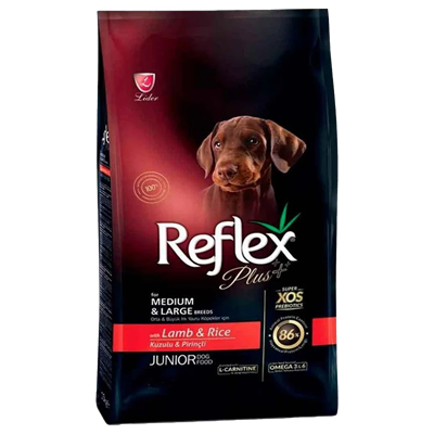 Reflex Plus Orta ve Büyük Irk Kuzu Etli Yavru Köpek Maması 3kg