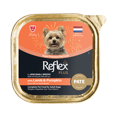 Reflex Plus Pate Kuzu Etli ve Bal Kabaklı Mini ve Küçük Irklar İçin Yetişkin Köpek Yaş Maması 85gr