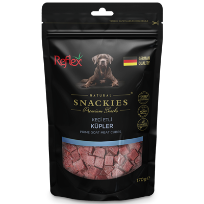 Reflex Snackies Keçi Etli Küpler Yetişkin Köpek Ödülü 170gr