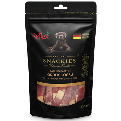 Reflex Snackies Natural Patatesli Ördek Göğsü Tahılsız Köpek Ödül Maması 170gr