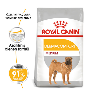 Royal Canin Medium Dermacomfort Deri ve Tüy Sağlığı için Orta Irk Yetişkin Köpek Maması 12 kg