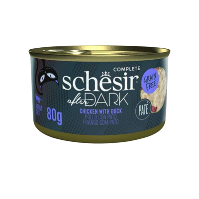 Schesir After Dark Pate Tavuklu ve Ördekli Yetişkin Kedi Konservesi 80 gr