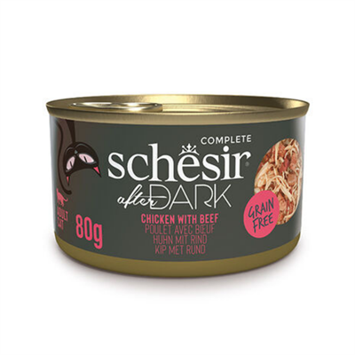 Schesir After Dark Tavuklu ve Sığır Etli Kedi Konservesi 80 Gr