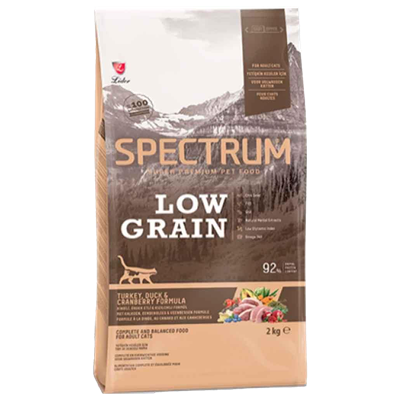 Spectrum Düşük Tahıllı Hindili Ördekli ve Yabanmersinli Yetişkin Kedi Maması 2kg