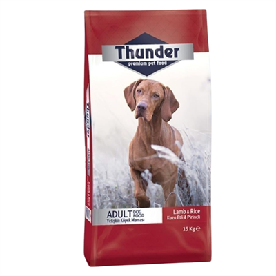Thunder Kuzu Etli ve Pirinçli Yetişkin Köpek Maması 15 kg