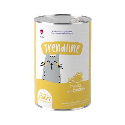 Trendline Sos İçerisinde Et Parçacıklı Tavuk Etli Yetişkin Kedi Konservesi 400 gr