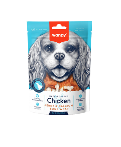 Wanpy Kalsiyumlu Gerçek Tavuk 100 gr Köpek Ödülü