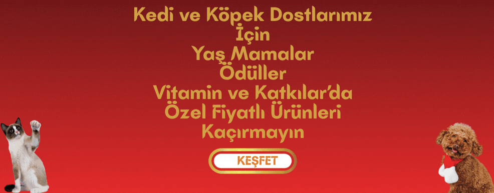 Kedi Köpek Vitamin Ödül ve Yas Mama Kampanyası