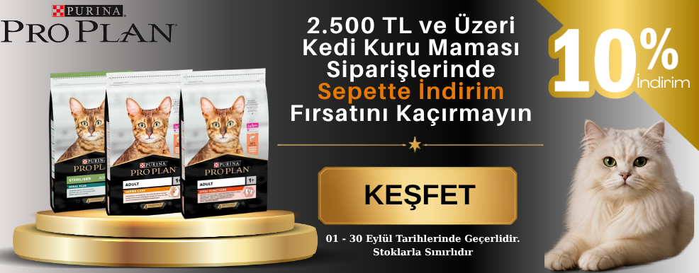 Pro Plan Kedi Kuru Mamalarında Sepette %10 İndirim