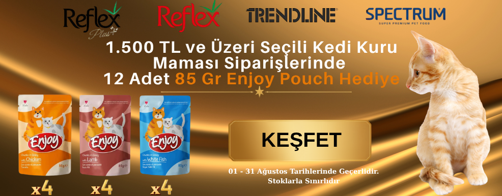 Reflex Reflex Plus Spectrum Trendyol Kedi Kuru Mama Siparişlerinde 12 Adet 85 Gr Enjoy Pouch Hediye