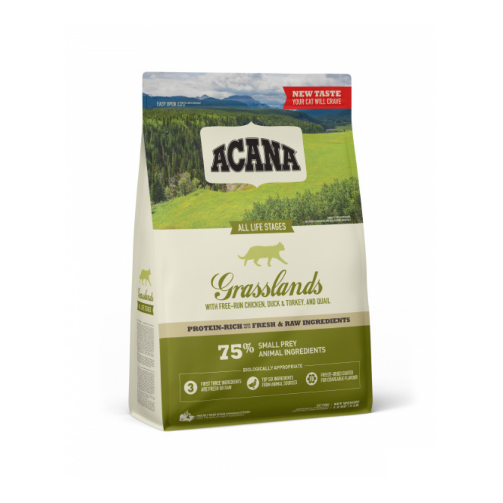 Acana Grasslands Ördekli ve Tavuklu Tahılsız Kedi Maması 1.8kg