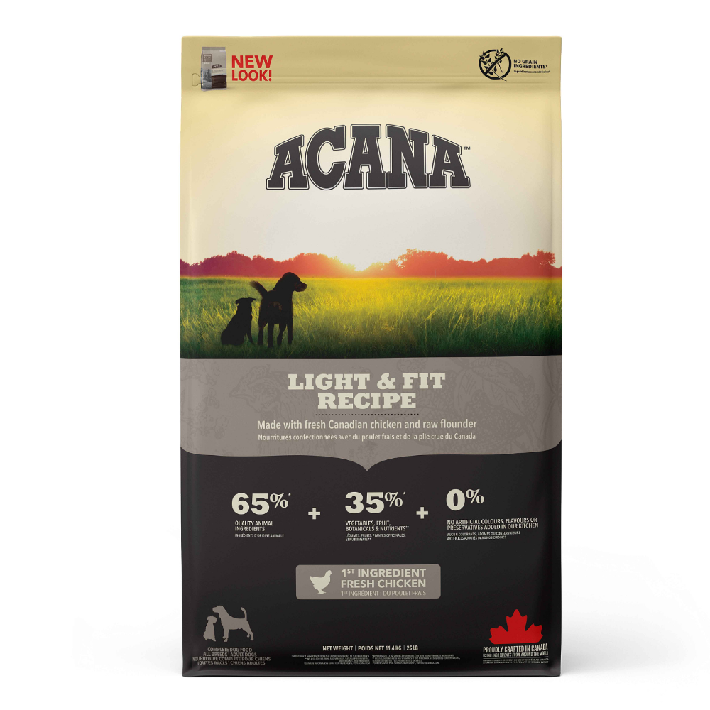 Acana Heritage Light-Fit Tahılsız Tavuk ve Balıklı Diyet Yetişkin Köpek Maması 11,4 kg