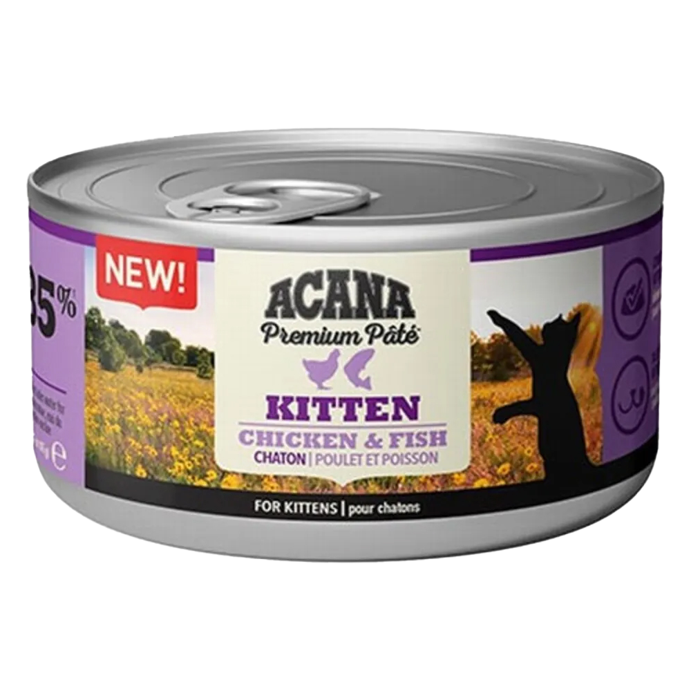 Acana Premium Pate Tavuklu ve Balıklı Ezme Yavru Kedi Konservesi 85gr