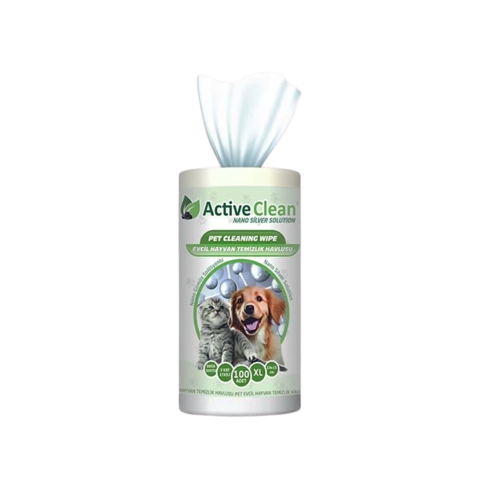 Active Clean Nano Gümüş Solüsyonlu Evcil Hayvan Havlusu