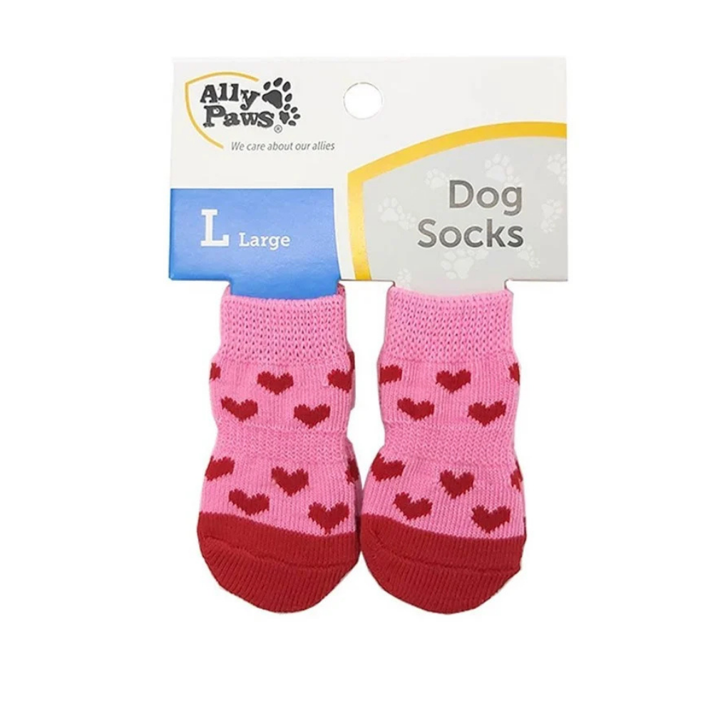 Ally Paws Kaymaz Tabanlı Köpek Çorabı 4lü Large