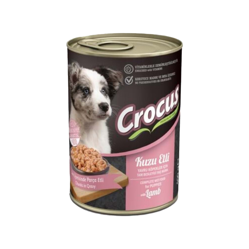 Crocus Sos İçinde Parça Kuzu Etli Yavru Köpek Konservesi 400gr