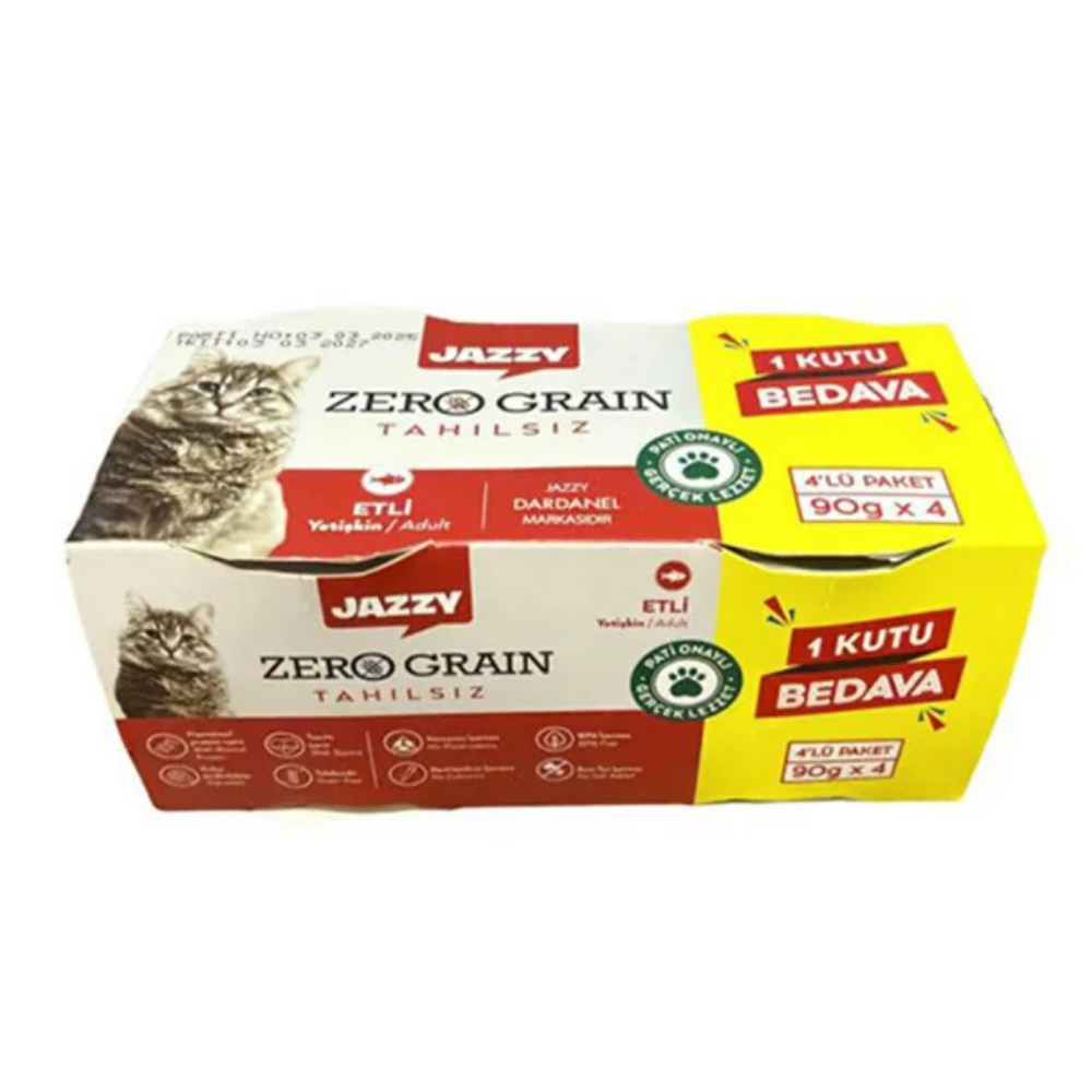 Dardanel Jazzy Dana Etli Kedi Konservesi 4x90 gr