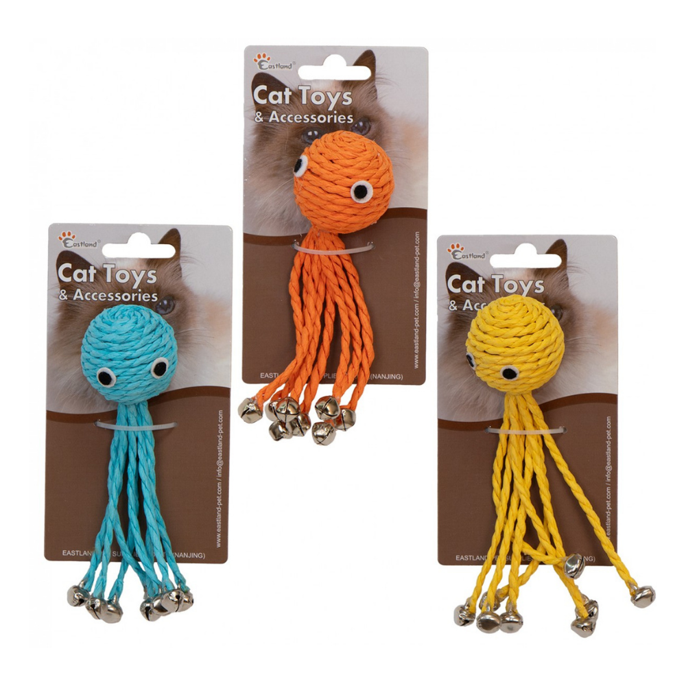 Eastland Çıngıraklı Ahtapot Kedi Oyuncağı 12,5cm