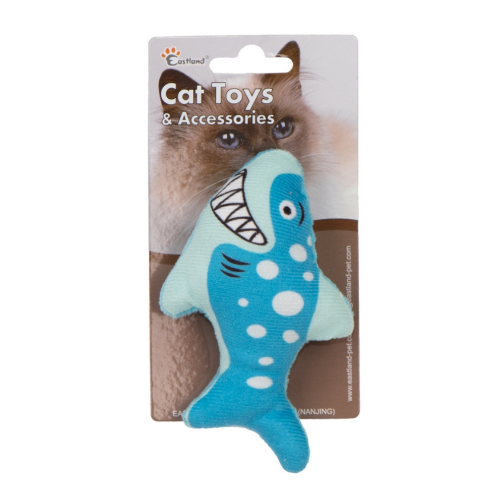 Eastland Kedi Otlu Sesli Köpek Balığı Kedi Oyuncağı 11,5cm