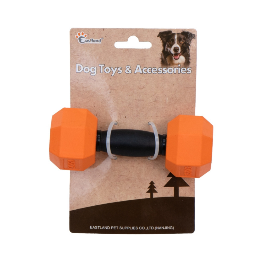 Eastland Plastik Ödül Hazneli Dambıl Şeklinde Köpek Oyuncağı 14cm