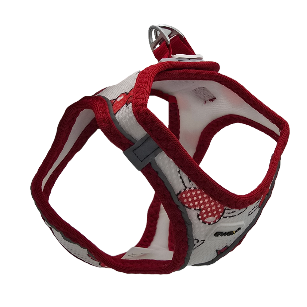 Ewox Air Mesh Kalp Desenli Göğüs Tasması XL