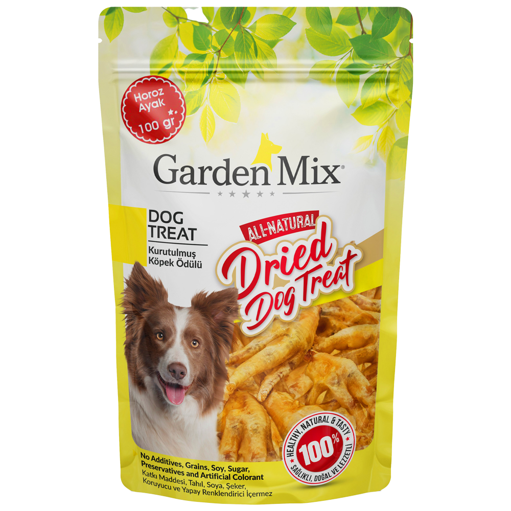 Garden Mix Kurutulmuş Horoz Ayak Köpek Ödülü 100gr