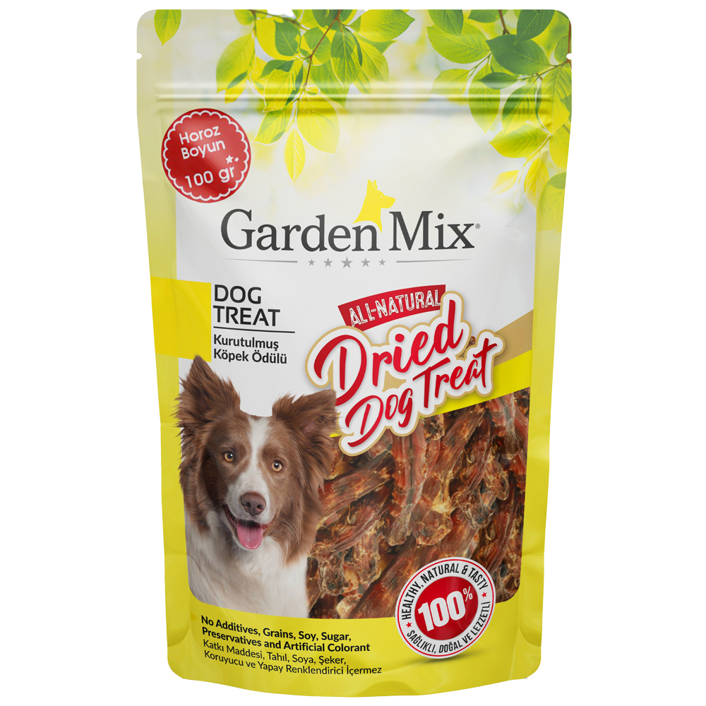 Garden Mix Kurutulmuş Horoz Boyun Köpek Ödülü 100gr