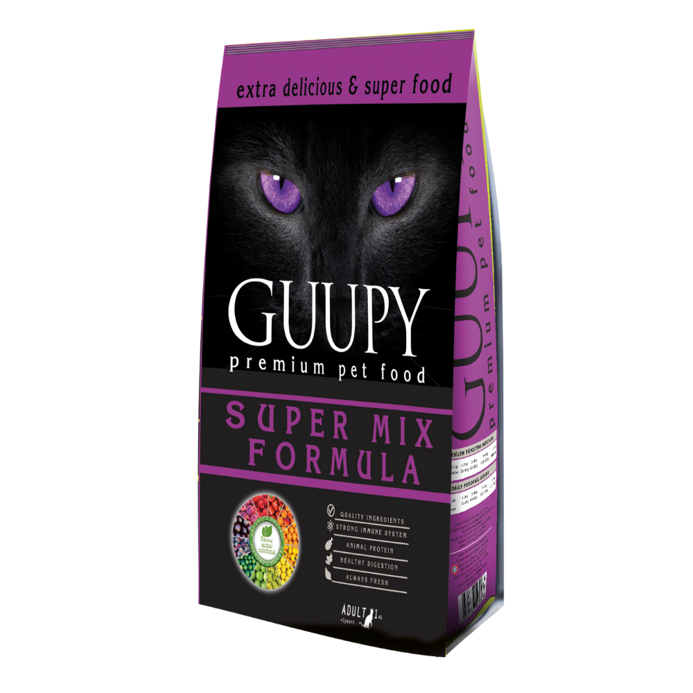 Guupy Çok Renkli Kedi Maması 15 Kg