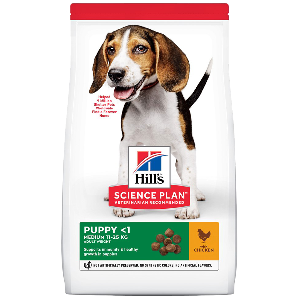 Hill's Science Plan Healthy Development Kuzulu Orta Irk Yavru Köpek Maması 12kg+2kg Hediye