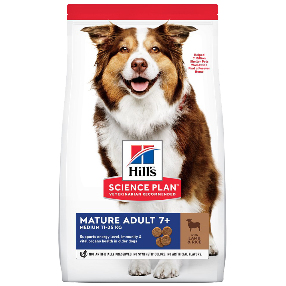 Hill's Science Plan Light 7 Yaş Ve Üzeri Kuzulu Orta Irk Yaşlı Köpek Maması 12kg+2kg Hediye