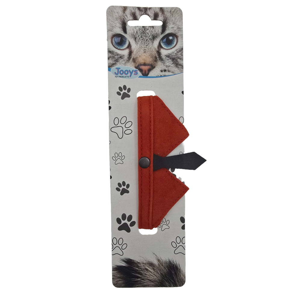 Jooys Kadife Zilli Kravatlı Kedi Boyun Tasması Turuncu