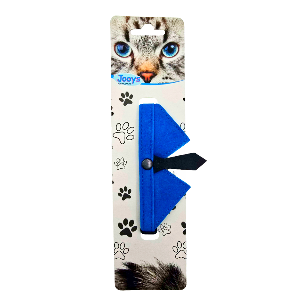 Jooys Kadife Zilli Kravatlı Kedi Boyun Tasması Turkuaz