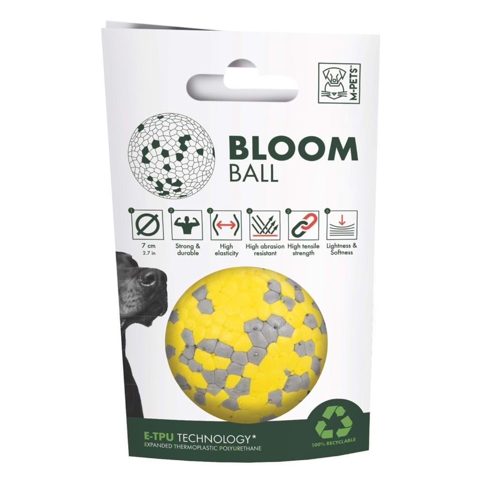 M-Pets Bloom Ball Parçalanmaz Top Köpek Oyuncağı 7 cm Sarı
