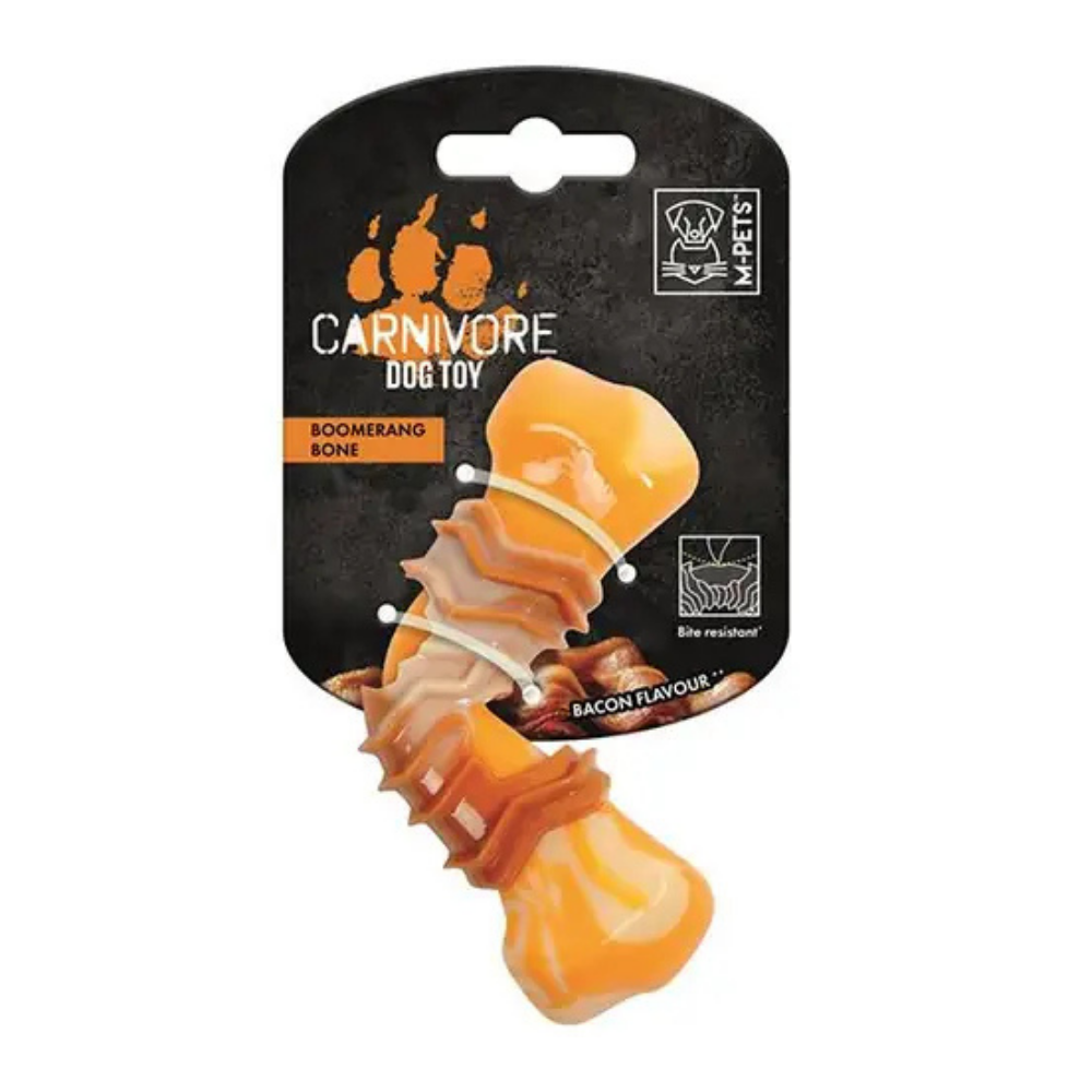 M-Pets Carnivore Boomerang Bone Köpek Oyun Kemiği Pastırma Aromalı Sarı