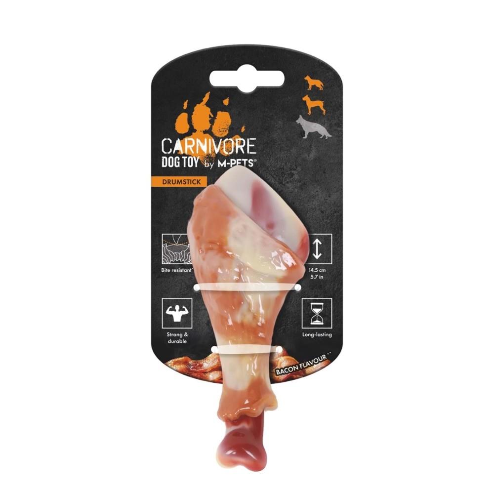 M-Pets Carnivore But Şeklinde Pastırma Aromalı Kemik Köpek Oyuncağı 12.4x6.1x3.5 cm Turuncu
