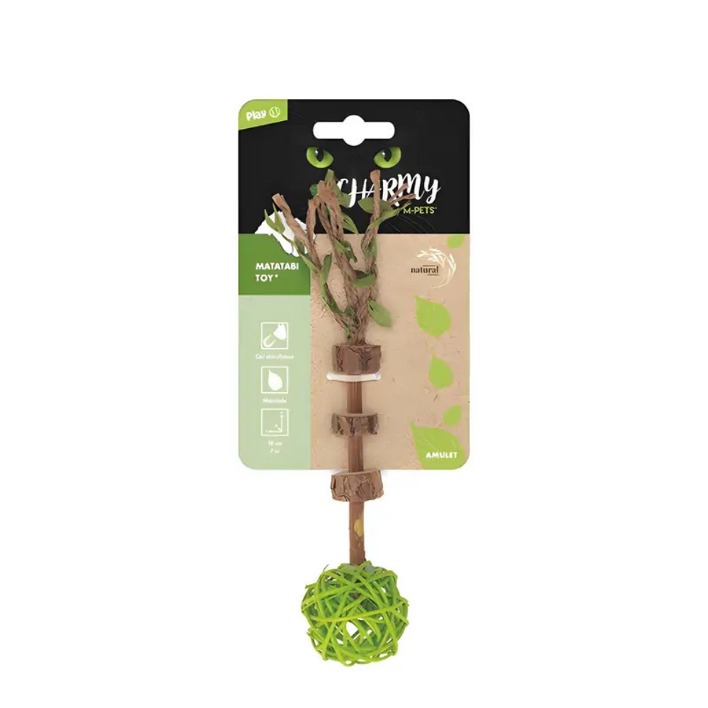 M-Pets Charmy Amulet Matatabi Kedi Oyuncağı Yeşil
