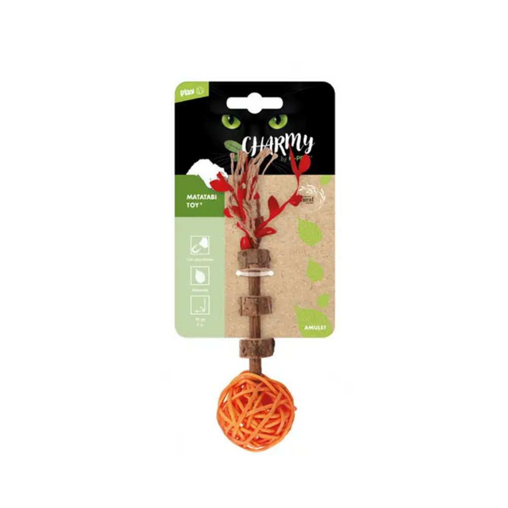 M-Pets Charmy Amulet Matatabi Kedi Oyuncağı Turuncu