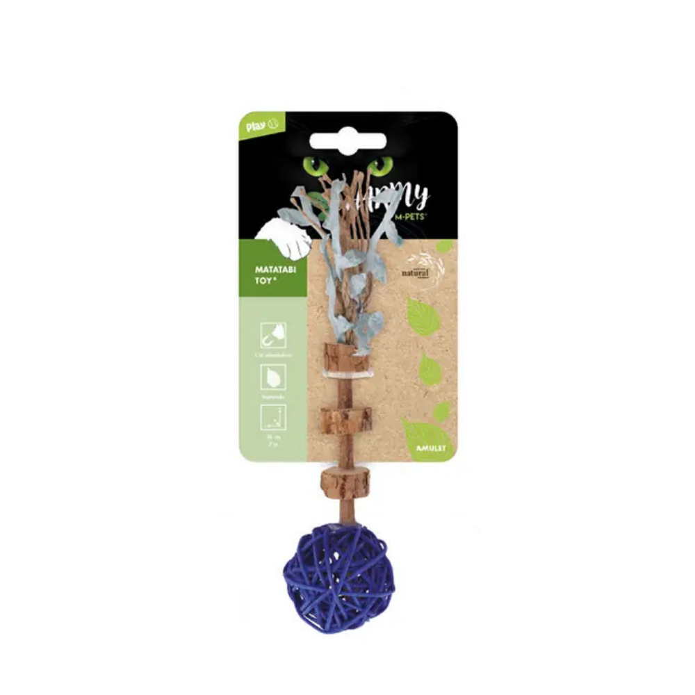 M-Pets Charmy Amulet Matatabi Kedi Oyuncağı Mavi