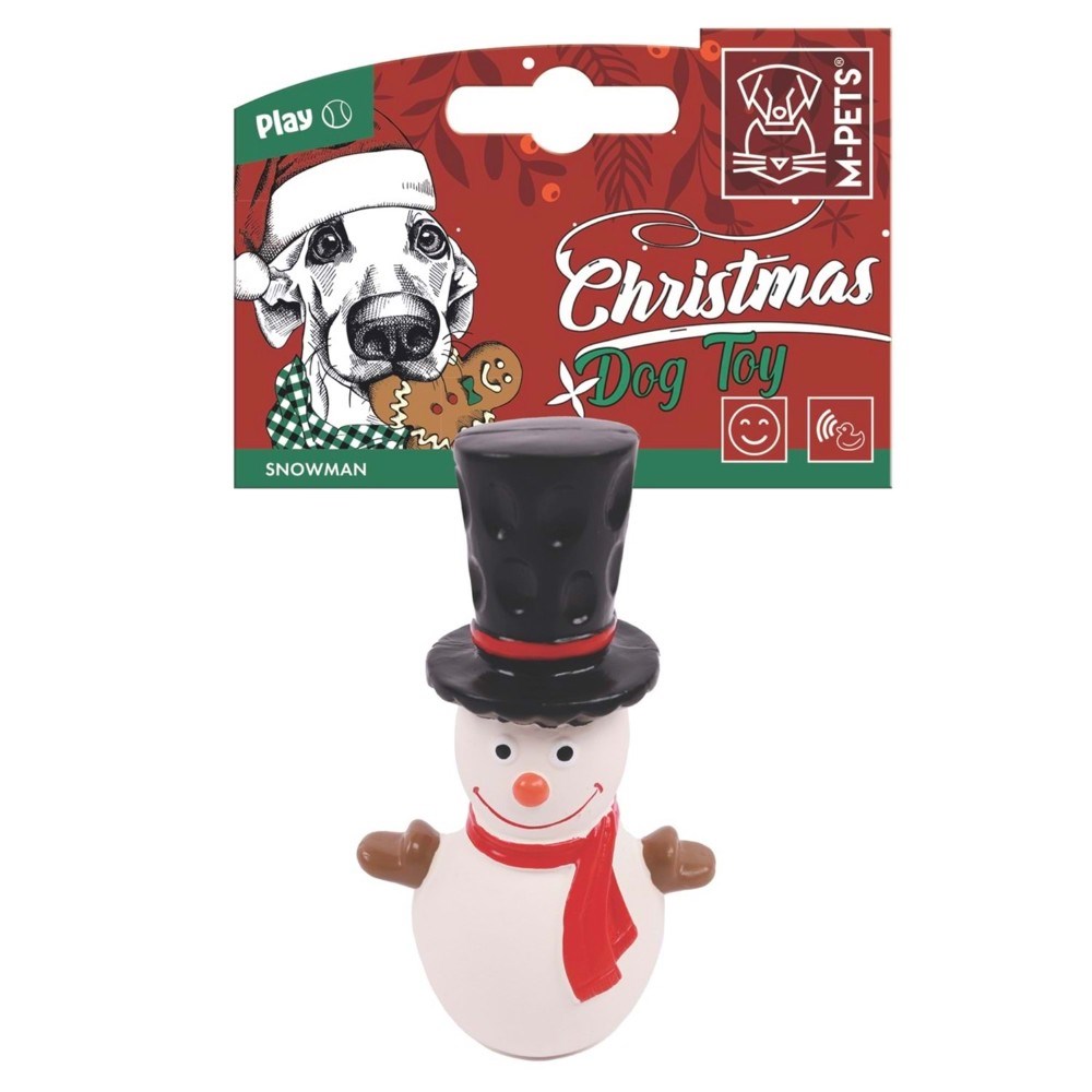 M-Pets Christmas Snowman Köpek Oyuncağı 8.5x6x14.5 cm