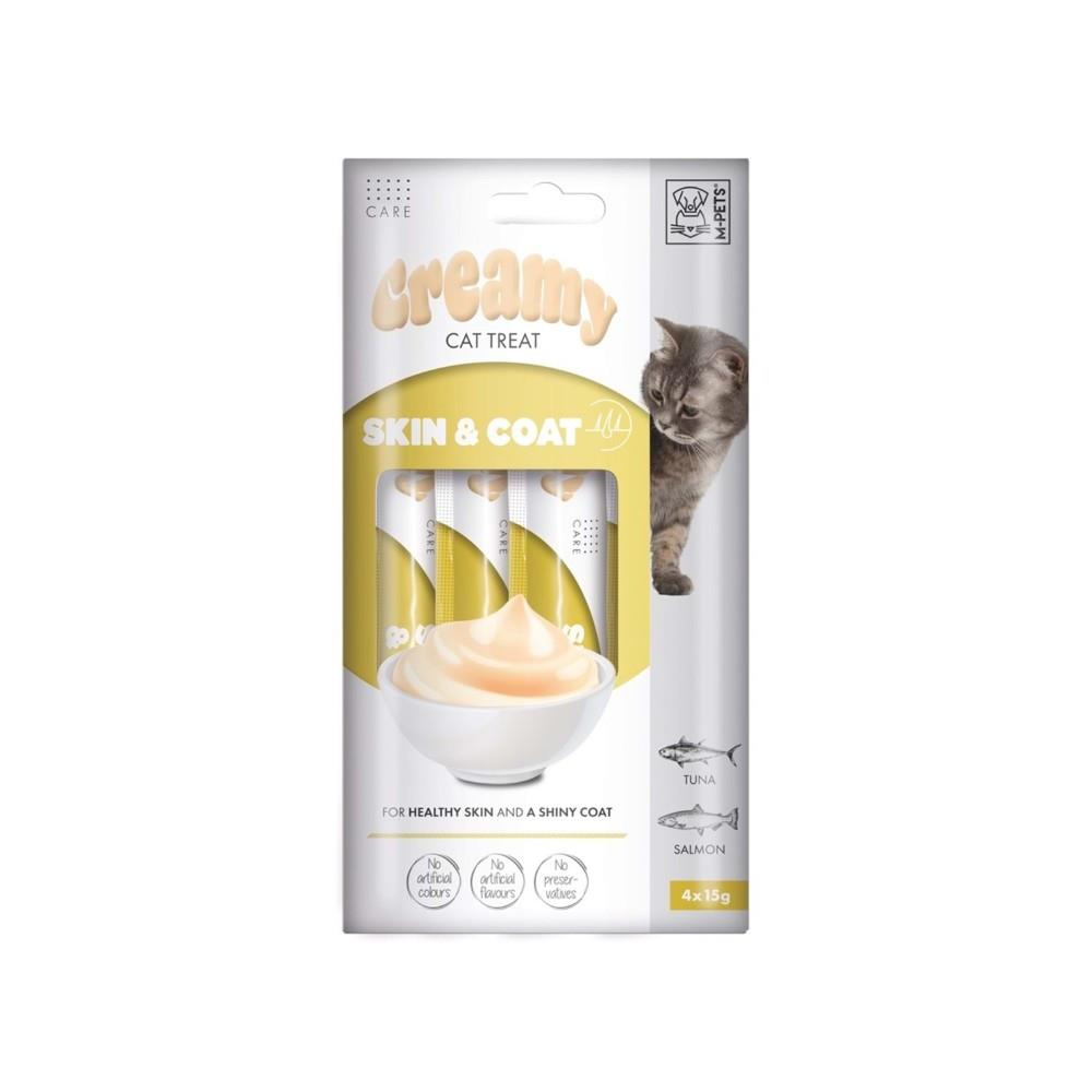 M-Pets Cilt ve Tüy Yapısı Destekleyici Krema Kedi Ödül Maması 15 gr 4'lü