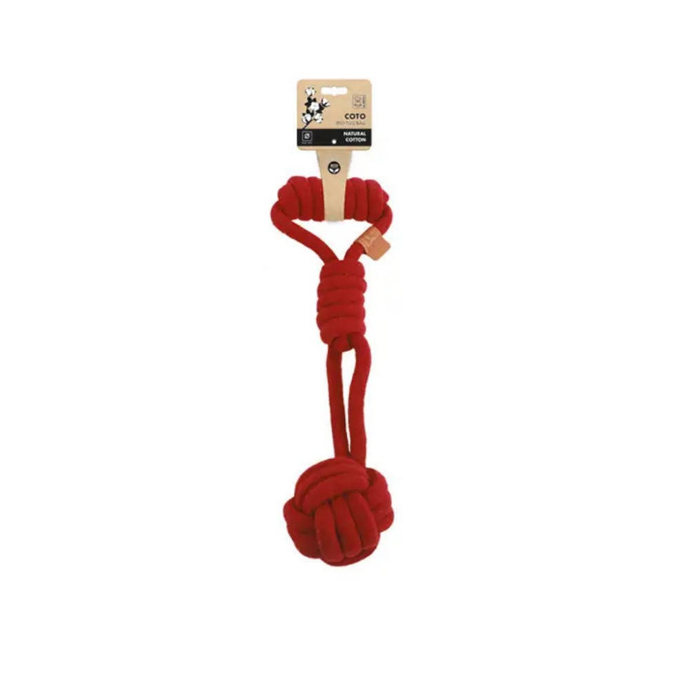 M-Pets Coto Duo Ball Örgü Köpek Oyuncağı Kırmızı 36 cm