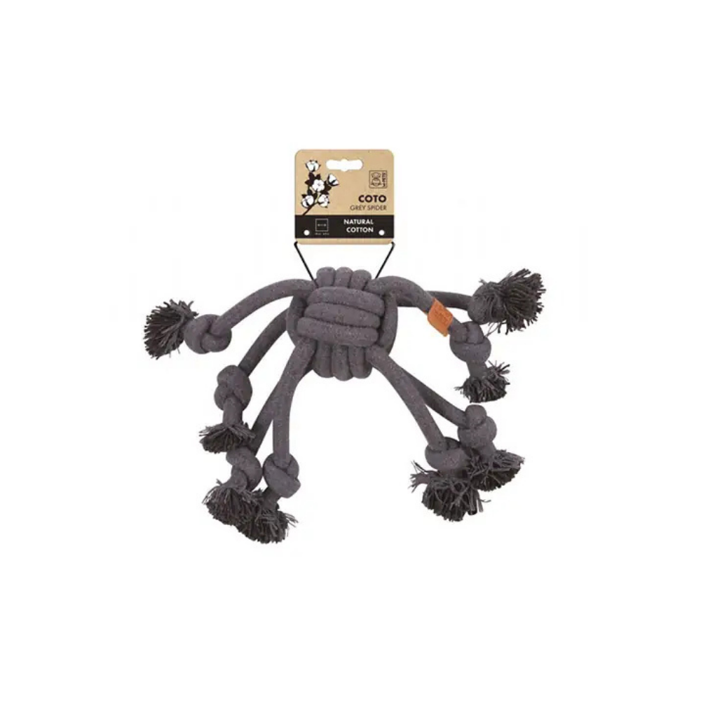 M-Pets Coto Spider Örgü Köpek Oyuncağı Gri 38 cm